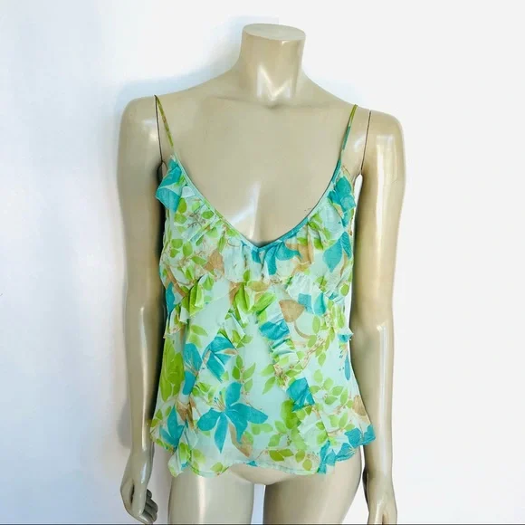 ZARA SILK CHIFFON TOP - Picture 8 of 10